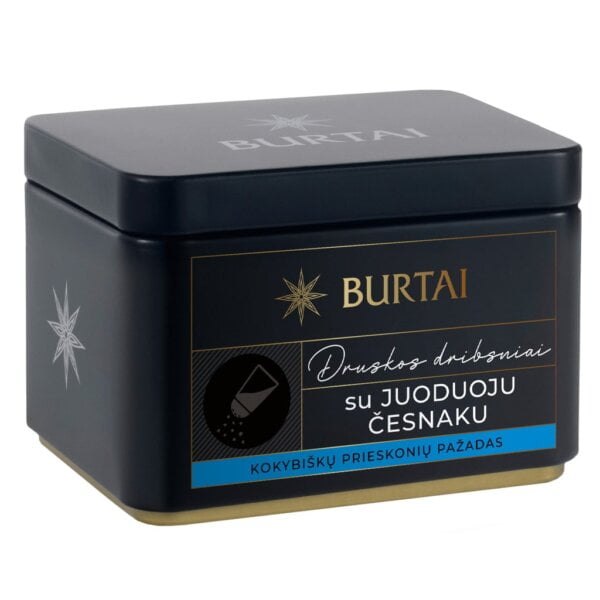 Druskos dribsniai su juoduoju česnaku 80g