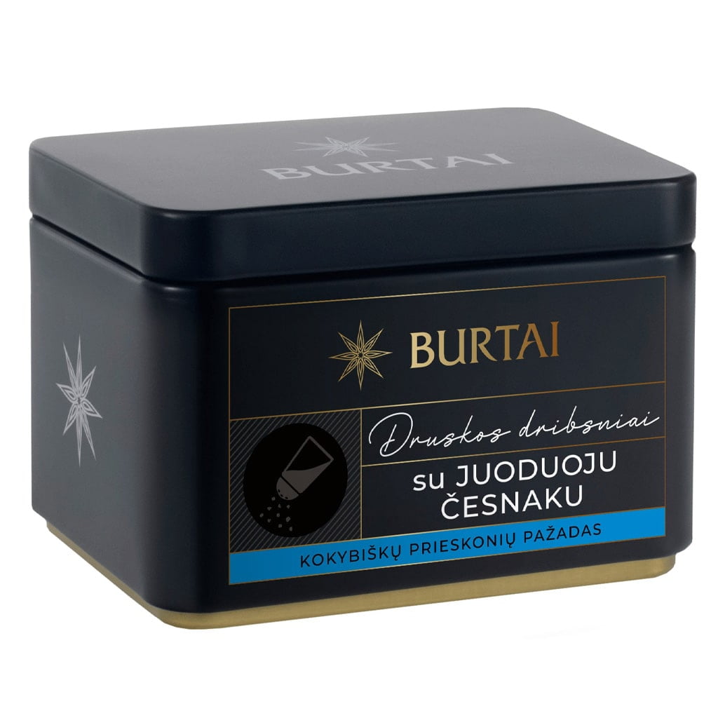 Druskos dribsniai su juoduoju česnaku 80g