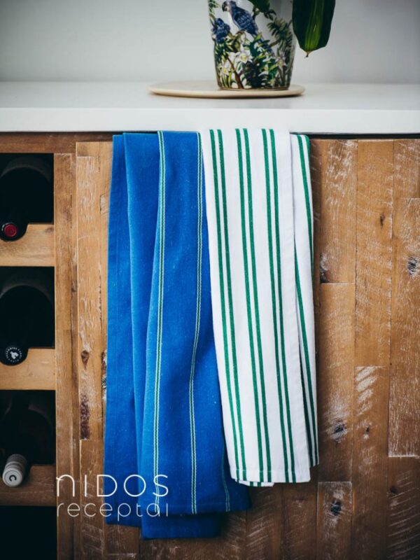 NIDOS Virtuvės rankšluosčių rinkinys MĖLYNAS